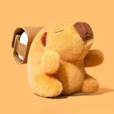 Funny Cute Capybara Themed Plush AirPods Case - 6″ Brown